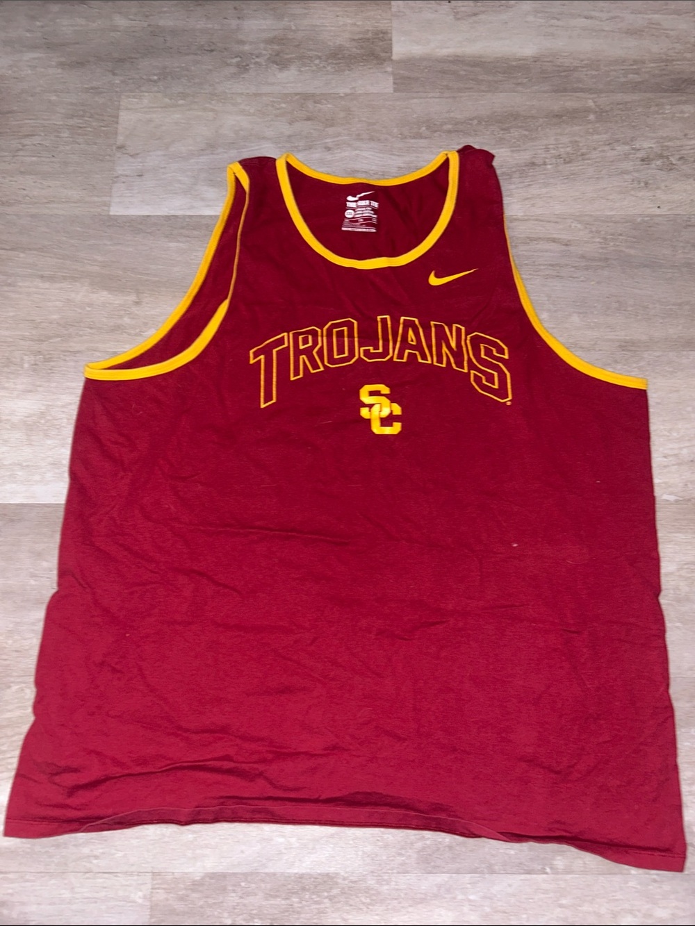 Nike USC Trojans Garnet & Gold Athletic Tank
